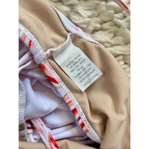 Girls Kortni Jeane White Red Pink Seashell Two Piece Swimsuit Size 4 - Picture 4 of 13